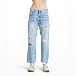 Denimist Boyfriend Cropped Distressed Denim Jeans 31